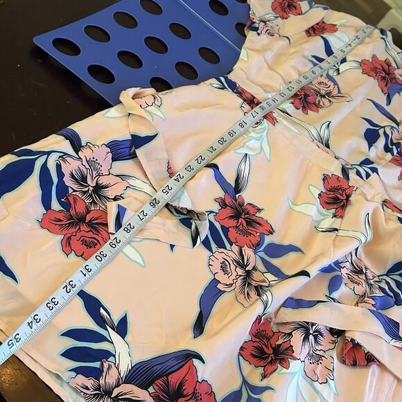 Yumi Kim Soho Mixer Floral Wrap Mini Dress Silk Peach Size XS NWOT - Picture 8 of 10